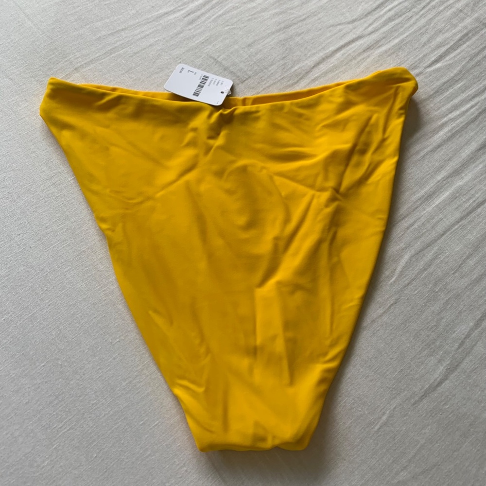 Beach Riot High Cut Yellow Bikini Bottom - Picture 4 of 6
